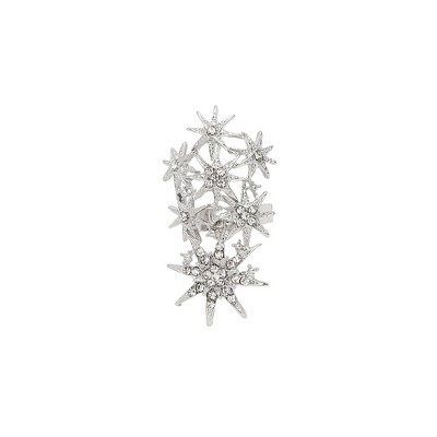 SOHI Women's Silver Celestrial Cocktail Ring
