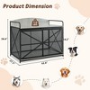 FURNIinspire Pet Crates and Houses, Dog Crate Furniture with Sliding Doors and Storage Shelves for Big Medium Size, Black, 42.8"*27.3"*36.6" - 4 of 4