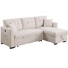 Hybition L Shaped Couch with Storage, Pull Out Sofa Bed, Futon Convertible Sleeper Sofa Chaise Lounge Recliner for Apartment, Bedroom, Living Room - 2 of 4