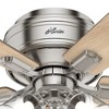 Hunter Fans 52" Crestfield Lighted Ceiling Fan Brushed Nickel with Natural Wood Blades and Integrated LED Light - 3 of 4