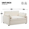 50"W Oversized Chenille Single Sofa Chair, Wide & Deep Seat Accent Chair, Modern Upholstered Armchair with Pillows - ModernLuxe - 3 of 4