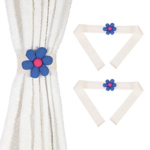Unique Bargains Cute Flower Fashion and Elegant Design Curtain Tiebacks 2 Pcs - 1 of 4