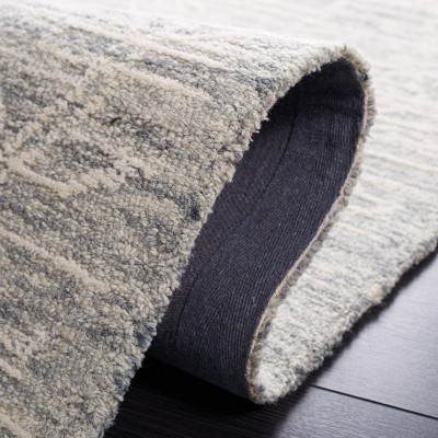 Gray 4' x 6' Hand-Tufted Wool Area Rug