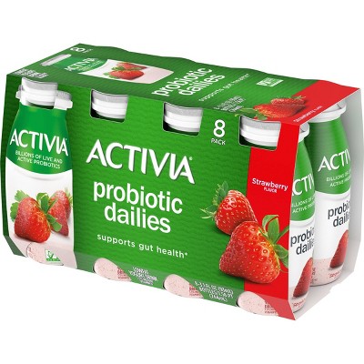 Activia Probiotic Dailies Strawberry Yogurt Drink - 8ct/3.1 fl oz Bottles_1