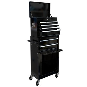 Rolling Tool Chest, 8 Drawer Lockable Tool Cabinet with 4 Wheels, Tool Chest Organizer with Secure Locking System, 2 in 1 Detachable Tool Box Storage - 1 of 4