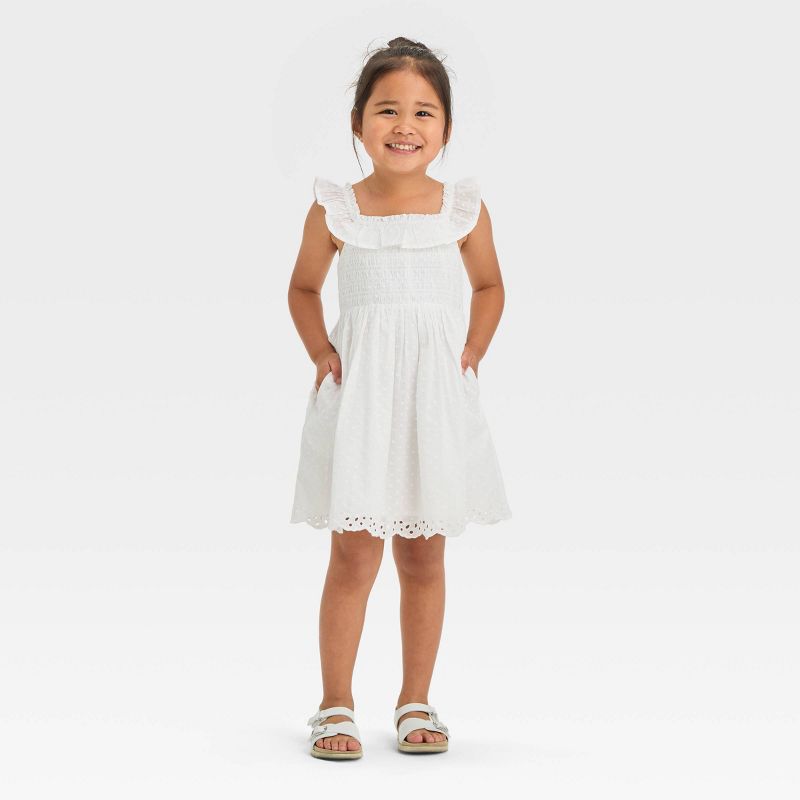 Toddler Girls' Woven Dress - Cat & Jack™ White, 4 of 10