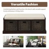 Shoe Storage Bench for Entryway,Entryway Bench with Storage Removable Basket, Shoe Cabinet with Hidden Storage for Entryway Living Room - 4 of 4