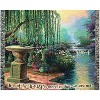 Manual Woodworks and Weavers Faith-Inspired Tapestry Blanket 50x60 with Verse Hour of Prayer by Thomas Kinkade - 2 of 3