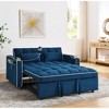 55.51'' Convertible Sofa Bed with USB, Ashtray, Phone Stand - 3 Sizes - 3 of 4