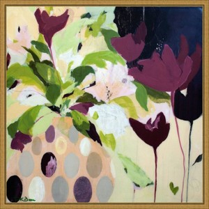 16" x 16" Amelia by Pamela K Beer Framed Canvas Wall Art - Amanti Art: Contemporary Botanical Decor for Bedroom - 1 of 4