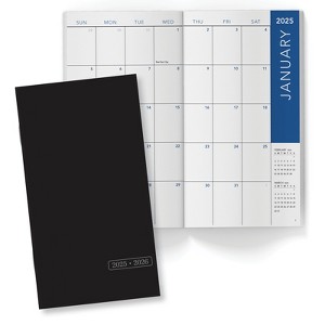 Global Printed Products 2-Year Monthly Calendar Pocket Planner - 2025-2026 (Black) - 1 of 4