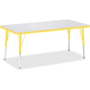 Jonti-Craft Berries Elementary Height Color Edge Rectangle Table (30 x 60) in Yellow - 1 of 2