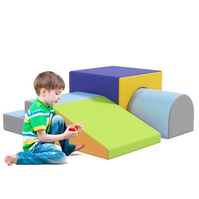 4 Piece Foam Play Set, Soft & Safe Kids Toddlers Children Climbing Set for Crawling or Sliding