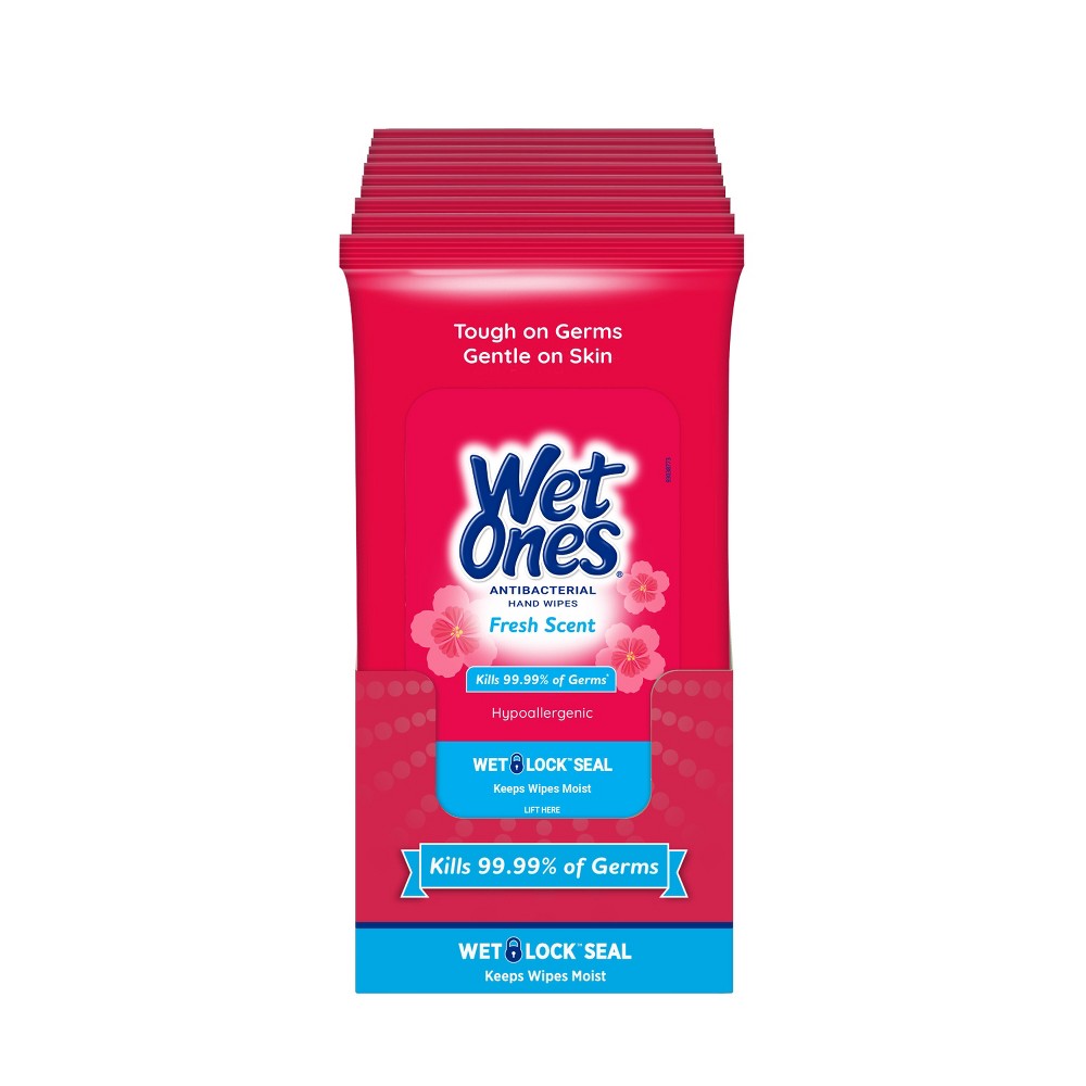 Photos - Shower Gel Wet Ones Antibacterial Hand Wipes - Fresh Scent - 20ct/10pk