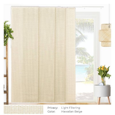 86"x96" Chicology Light Filtering Panel Track Woven Blind