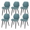 Set of 6 Upholstered Dining Chairs with Metal Legs, Modern Leather Kitchen Chairs for Dining Room, Restaurant, or Living Room-Panipeachy - 3 of 4