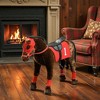 Mshliw Ride-On Horse Toy for Kids Ages 3–8, Realistic Horse, Soft Plush Ride-On Animal with Saddle & Stirrups, Birthday Gift, Christmas gift - 3 of 4