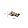 HomeRoots Set of Two Brown Wood Indoor Outdoor Serving Tray With Handles - 3 of 4