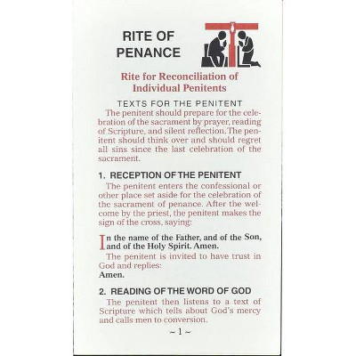 Rite of Penance Card for the People - by  Catholic Book Publishing & Icel (Counterpack,  Empty)