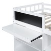 NicBex Twin Size Low Loft Bed with Pull-out Desk Pine Bed Frame with Blackboard, Shelves, Drawers, Ladder and Guardrail, Space Saving - 4 of 4