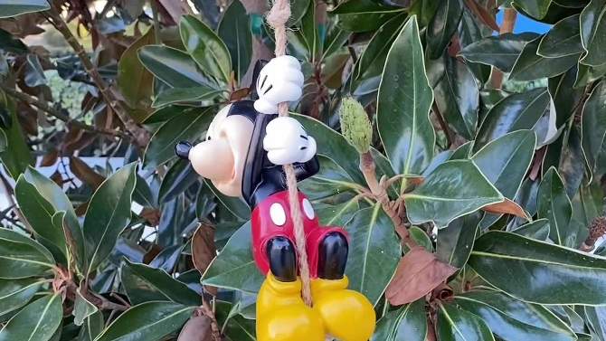 Disney Mickey Mouse &#38; Friends Mickey Mouse Swing&#39;N&#39;Ring Resin &#38; Stone Novelty Planter Outdoor Garden Figurine, 2 of 8, play video