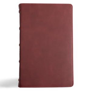CSB Single-Column Personal Size Bible, Holman Handcrafted Collection, Marbled Burgundy Premium Calfskin - by  Csb Bibles by Holman (Leather Bound) - 1 of 1