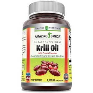 Amazing Omega Krill Oil 1000 Mg 120 Softgels - 1 of 1