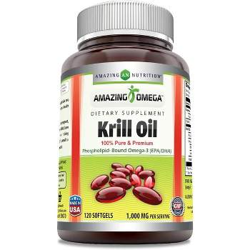 Amazing Omega Krill Oil 1000 Mg 120 Softgels
