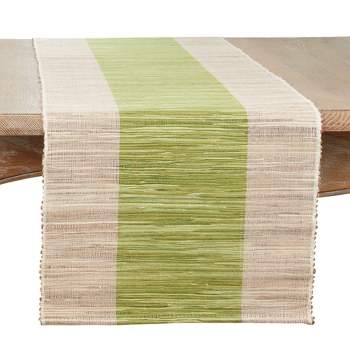 Saro Lifestyle Table Runner With Shimmering Banded Design