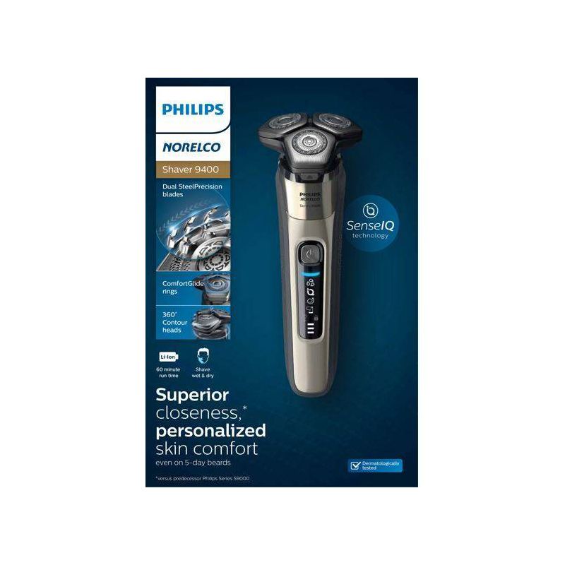 Philips Norelco Series 9400 Wet &#38; Dry Men&#39;s Rechargeable Electric Shaver - S9502/83, 3 of 14