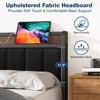 Lusimo Bed Frame Full Upholstered Platform Bed with Storage Headboard and Charging Station - 4 of 4