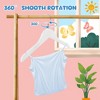 BP4U 12.8" Kids Wooden Hangers with Non-Toxic Finish, Slim 0.4" Baby Clothes Hangers with 360° Swivel Hook for Toddler Coats  说明： - 3 of 4