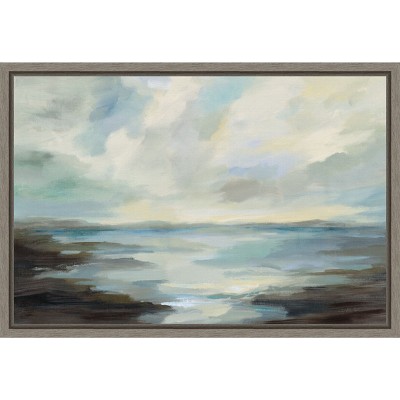 Amanti Art Northern Lagoon by Silvia Vassileva Canvas Wall Art Print Framed 23 x 16-in.