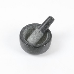 3.7 In Mortar and Pestle Set for Herbs, Spices, Garlic, Seasonings – Small Manual Grinder for Kitchen, Cooking - 1 of 4