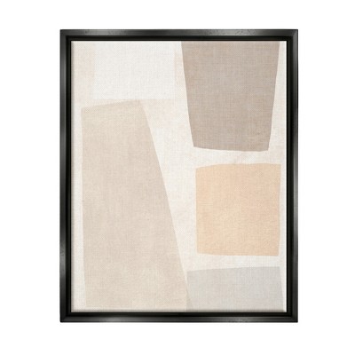 Stupell Industries Geometric Abstract Collage Blocked Neutral Brown Shapes
