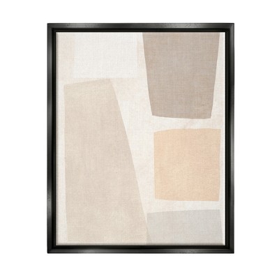 Stupell Industries Geometric Abstract Collage Blocked Neutral Brown ...