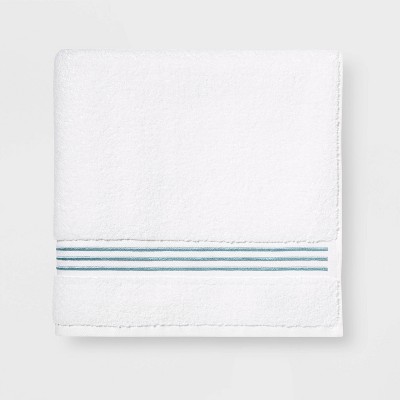 Spa Bath Towel Aqua Stripe - Threshold Signature™