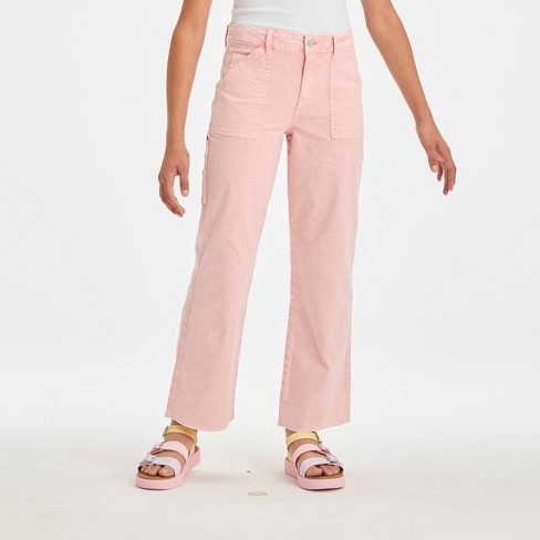 Girls' High-rise Baggy Utility Carpenter Wide Leg Pants - Art Class™ Pink  Wash 12 : Target
