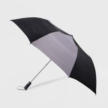 Totes Plaid Foldable Compact Umbrella
