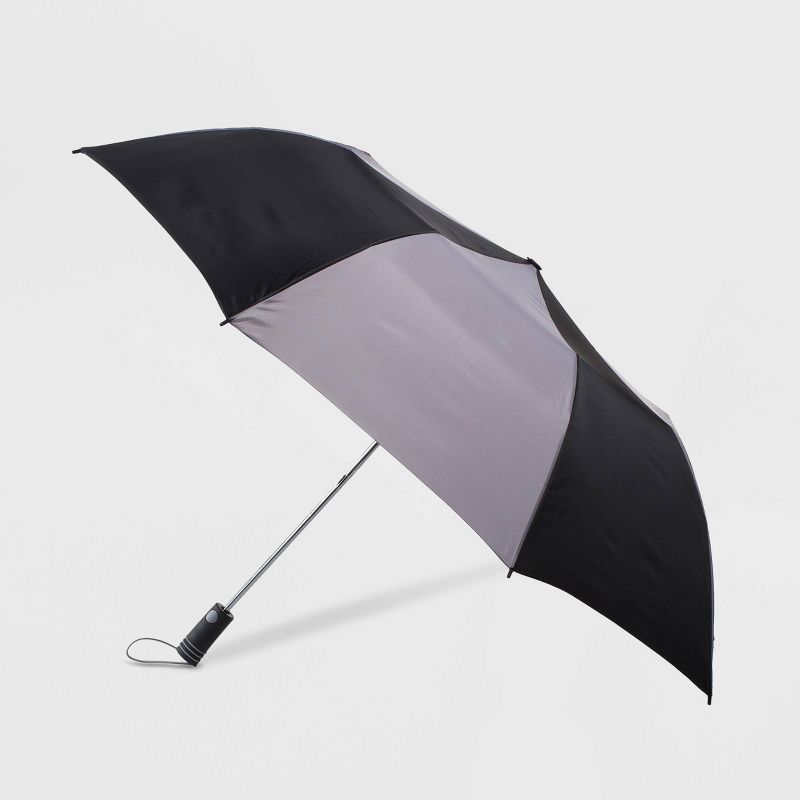 Totes Plaid Foldable Compact Umbrella, 1 of 5