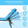Ridstar Outdoor Folding Lounger with 4-Position Adjustable Backrest, Pillow & Breathable Mesh Fabric-Blue - 3 of 4