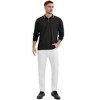 INSPIRE CHIC Men's Classic Regular Fit Solid Color Long Sleeves Business Golf Polo Shirt - 2 of 4