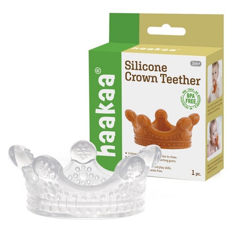 Haakaa Silicone Crown Teether - Clear - image 1 of 4