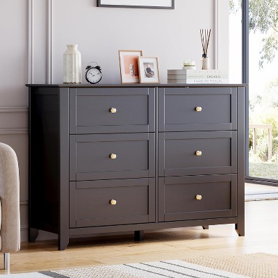 5/6/7 Drawer Wooden Dresser for Bedroom, Storage Chest of Drawers Cabinet Organizer with Anti-Tip Kit for Bedroom, Living Room, Entryway, Hallway