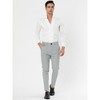 Lars Amadeus Men's Dress Striped Slim Fit Flat Front Business Trousers - 3 of 4