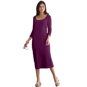 Jessica London Stretch Cotton T-Shirt Dress - 1 of 4