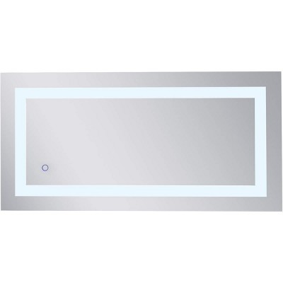 Helios 18x36 Silver LED Bathroom Vanity Mirror with Touch Sensor
