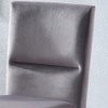 Asian Hardwood Solids and Engineered Wood Padded Side Chair (Set of 2) with Upholstered Seat and Back, Moonlight Gray Velvet Fabric - 4 of 4