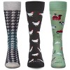MeMoi 3 Pair Men's Vacation Themed Novelty Crew Socks - 2 of 4