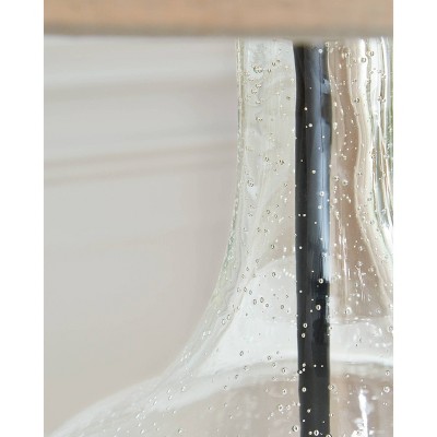 Gregsby Black Metal and Glass Table Lamp Set